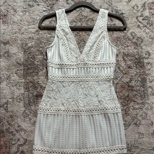 Gorgeous White Lace Mini Dress